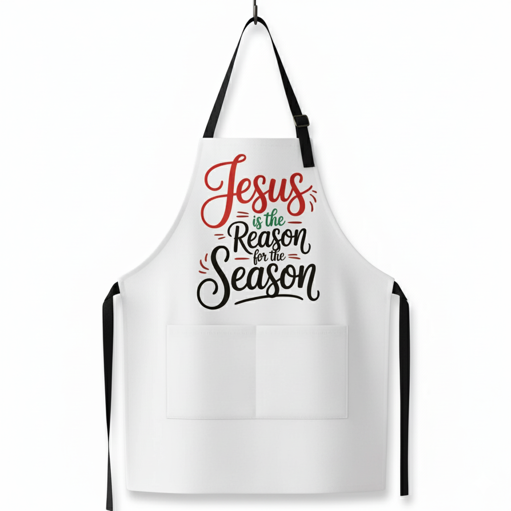 Jesus Is The Reason For Every Season Apron | Christian Home & Kitchen | Faith- Based