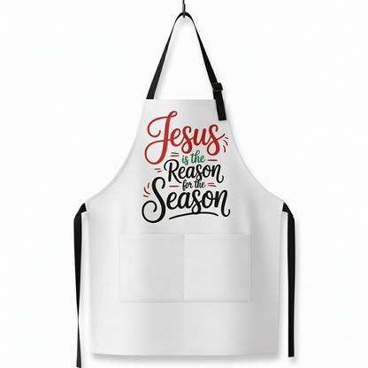 Jesus Is The Reason For Every Season Apron | Christian Home & Kitchen | Faith- Based